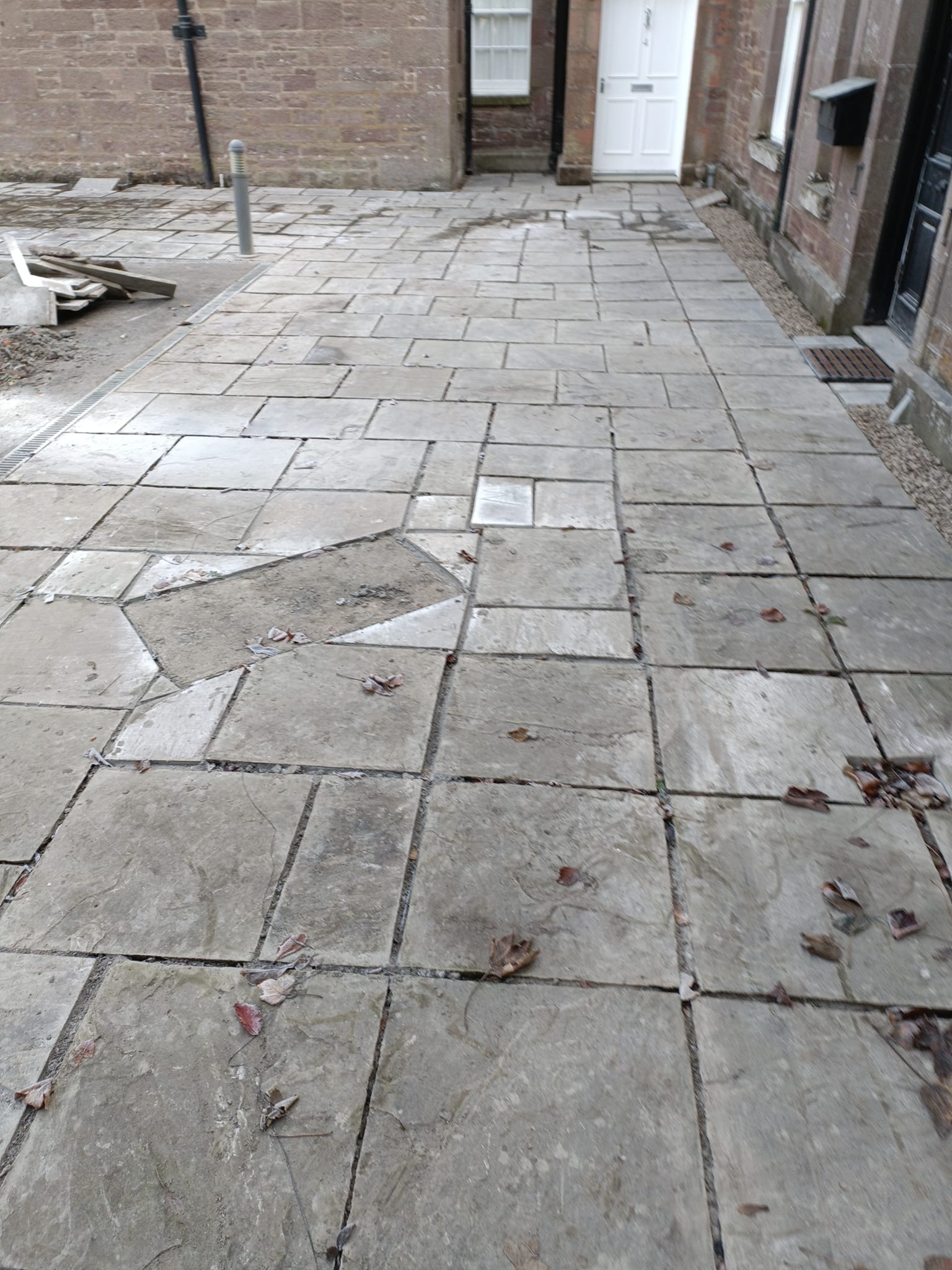 Paving laid